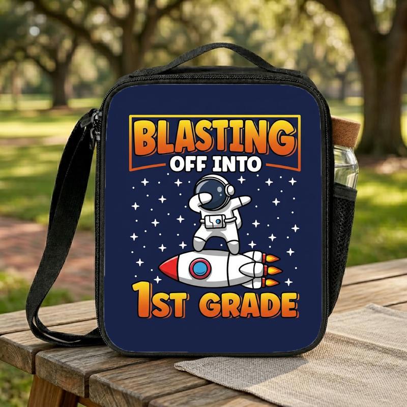 Kids Lunch Bag 1st Grade - Blasting Off Astronaut Space Lunch Box Bag Kids Lunch Bag 1st Grade - Blasting Off Astronaut Space Lunch Box Bag