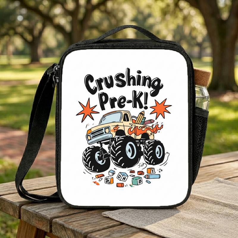 Kids Monster Truck Lunch Bag - Back To School Pre-K Gift Lunch Box Bag Kids Monster Truck Lunch Bag - Back To School Pre-K Gift Lunch Box Bag