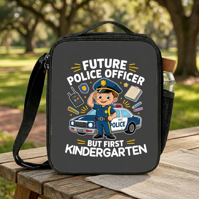 Kids Police Lunch Bag - Future Officer Back To School Gift Lunch Box Bag Kids Police Lunch Bag - Future Officer Back To School Gift Lunch Box Bag