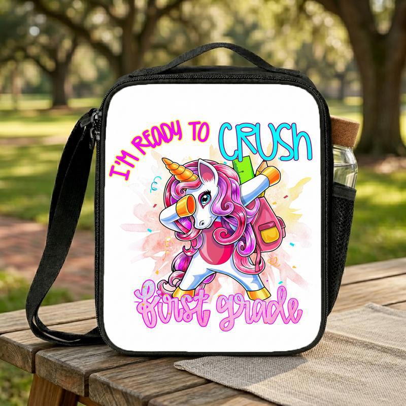 Kids Unicorn Lunch Bag - Ready To Crush School Year Lunch Box Bag