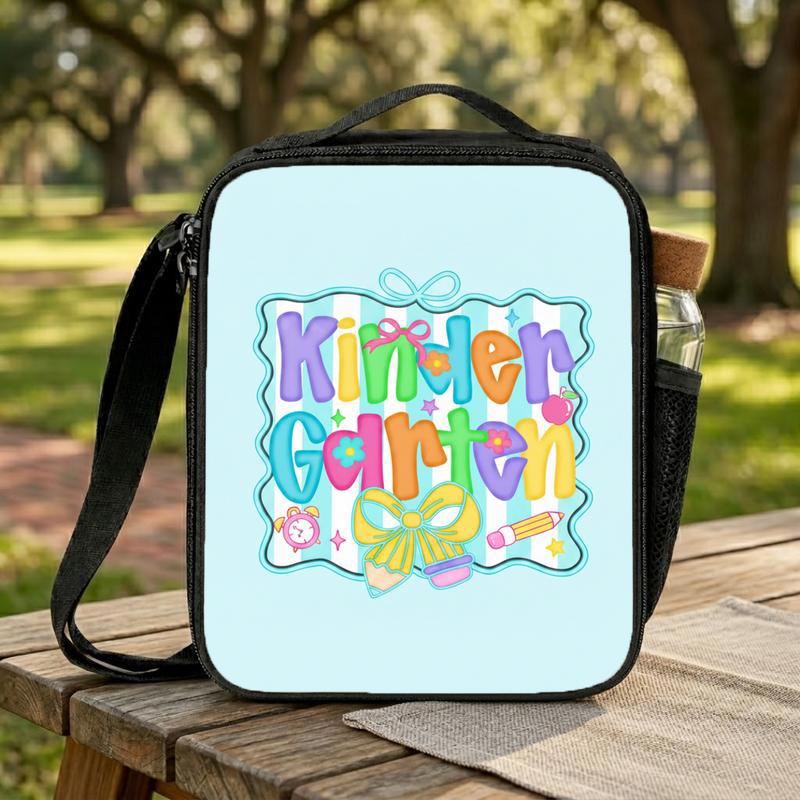 Kindergarten Lunch Bag - Cute Colorful Back To School Design Lunch Box Bag Kindergarten Lunch Bag - Cute Colorful Back To School Design Lunch Box Bag