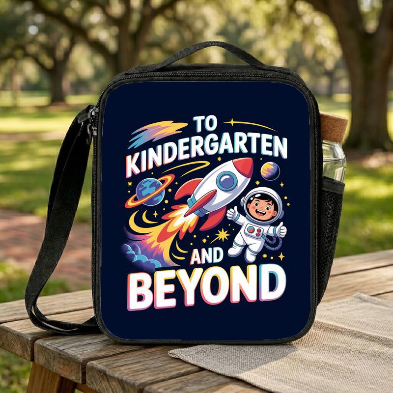 Kindergarten Lunch Bag Kids - Back To School Space Adventure Lunch Box Bag