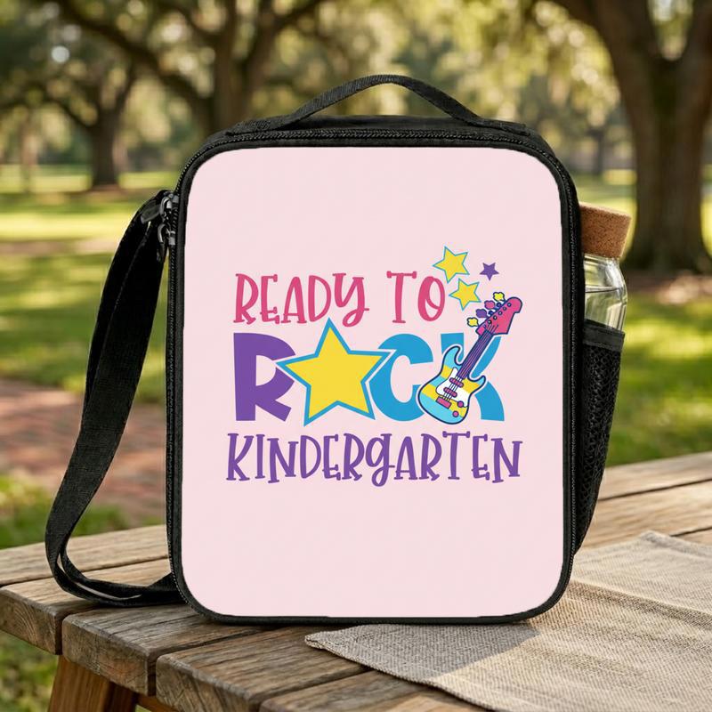 Kindergarten Rock Lunch Bag - Cute First Day School Bag Lunch Box Bag