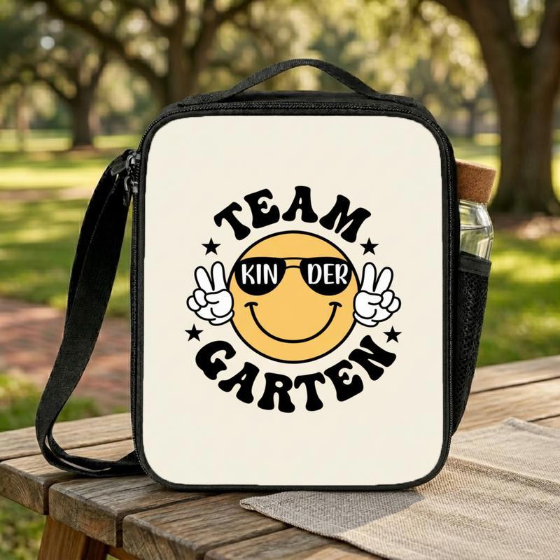 Kindergarten Squad Lunch Bag - Smiley Kids Back To School Lunch Box Bag