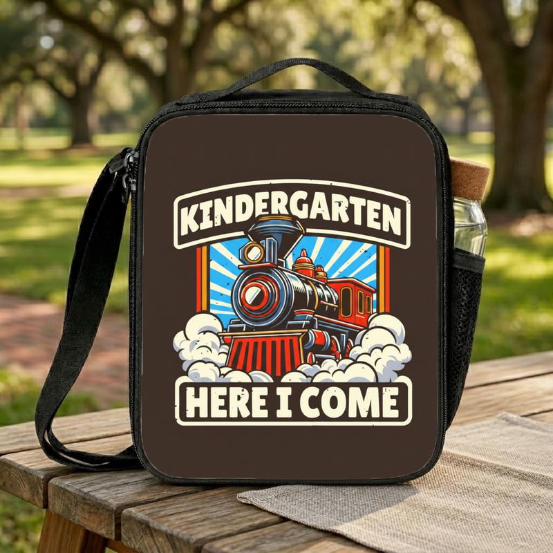 Kindergarten Train Lunch Bag - Here I Come School Kids Bag Lunch Box Bag Kindergarten Train Lunch Bag - Here I Come School Kids Bag Lunch Box Bag