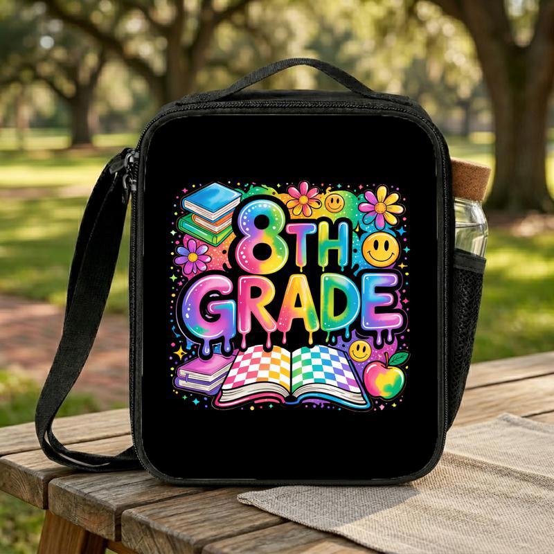 Middle School 8th Grade Lunch Bag - Bright Back To School Fun Lunch Box Bag