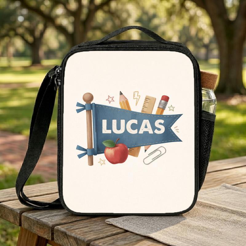 Personalized Kids Lunch Bag - Elementary School Name Design Lunch Box Bag