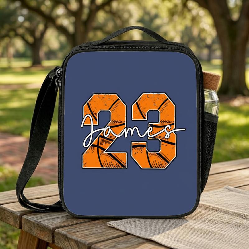 Personalized Number Basketball Lunch Bag - Cool Back To School Kids Lunch Box Bag Personalized Number Basketball Lunch Bag - Cool Back To School Kids Lunch Box Bag