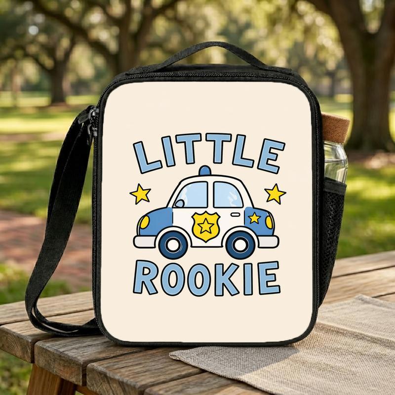 Police Car Lunch Bag - Little Rookie Back To School Kids Lunch Box Bag