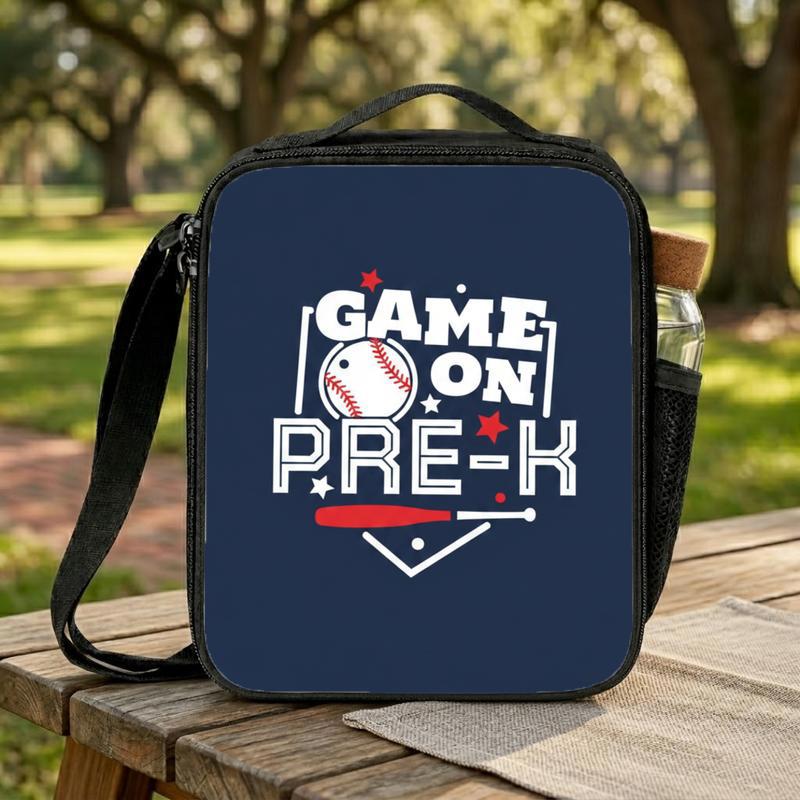 Pre K Baseball Lunch Bag - Back To School Game On Kids Lunch Box Bag Pre K Baseball Lunch Bag - Back To School Game On Kids Lunch Box Bag