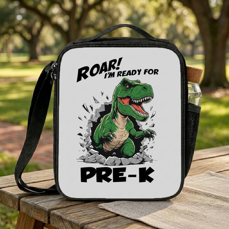 Pre-K Dinosaur Lunch Bag - Funny Back To School Kids Lunch Box Bag