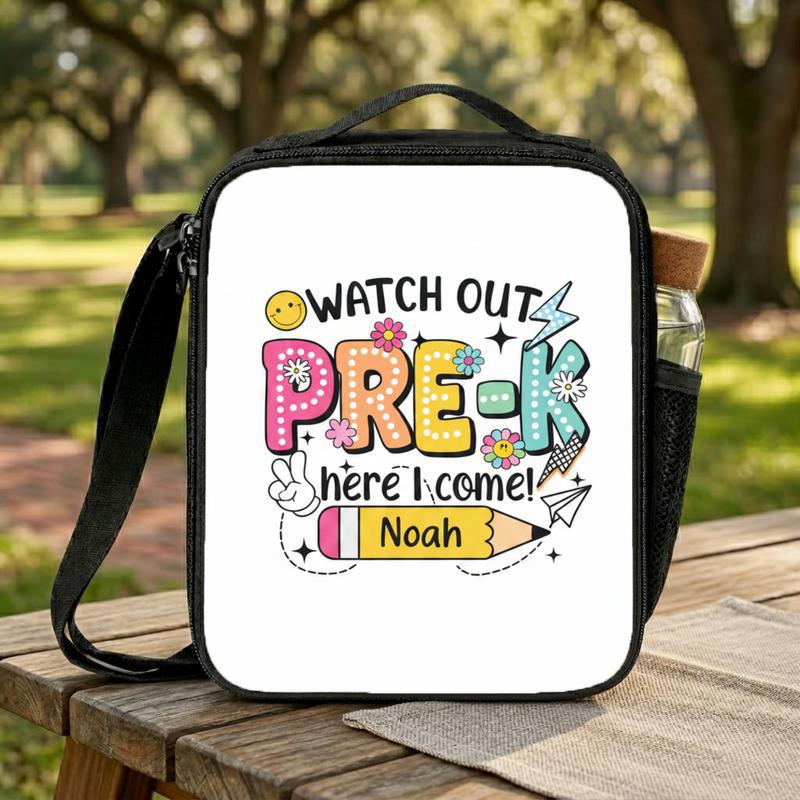 Pre-K Here I Come Lunch Bag - Cute Back To School Look Lunch Box Bag Pre-K Here I Come Lunch Bag - Cute Back To School Look Lunch Box Bag