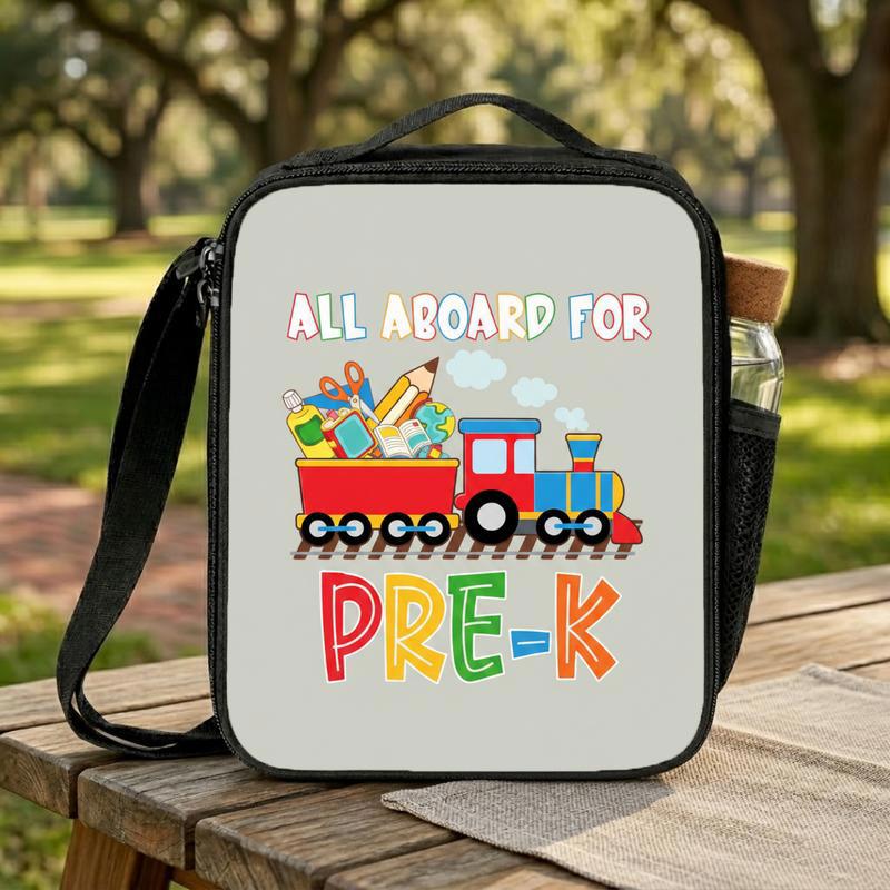 Pre-K Train Lunch Bag - All Aboard School Supplies Design Lunch Box Bag