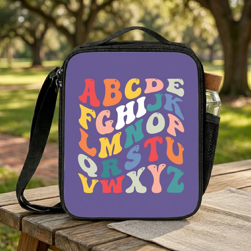 Preschool Lunch Bag - Playful Alphabet Kids Style Lunch Box Bag