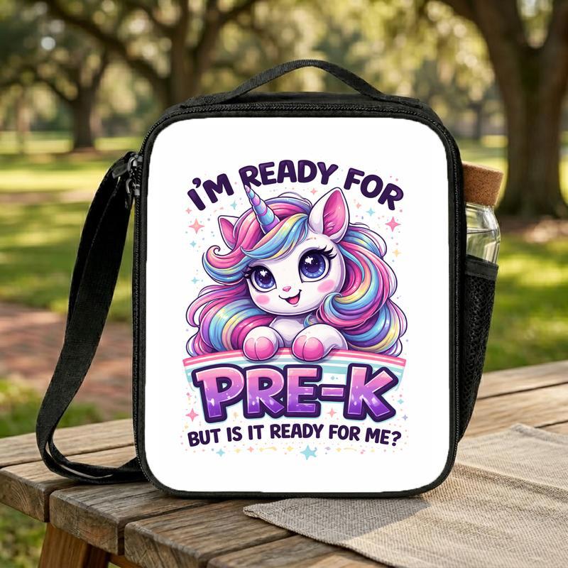 Ready For Pre K Lunch Bag - Unicorn Kids School Style Lunch Box Bag Ready For Pre K Lunch Bag - Unicorn Kids School Style Lunch Box Bag