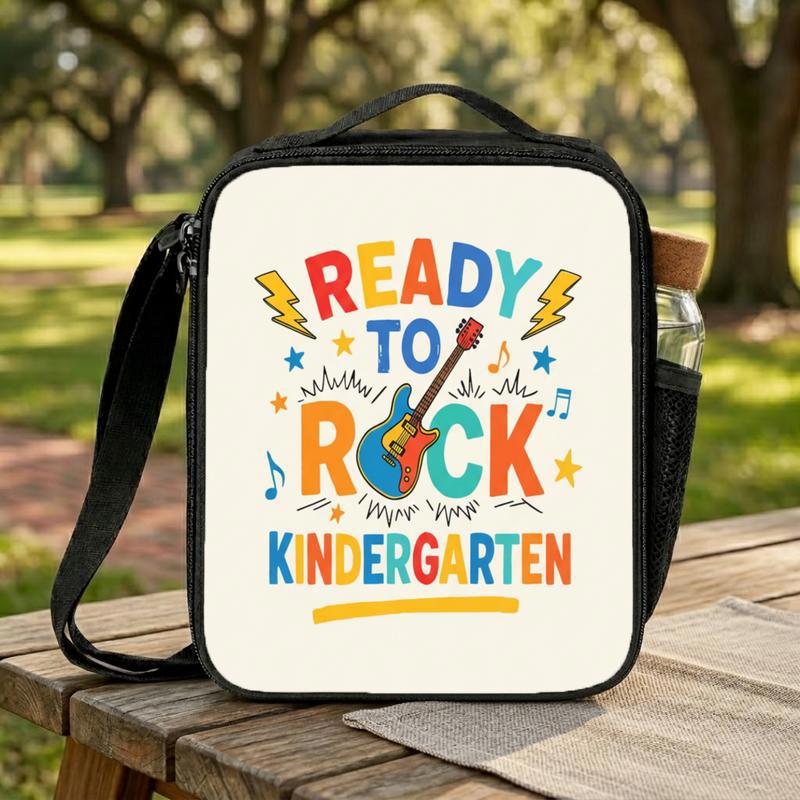 Ready To Rock Kindergarten Lunch Bag - Bright Kids Style Lunch Box Bag Ready To Rock Kindergarten Lunch Bag - Bright Kids Style Lunch Box Bag