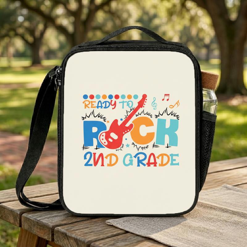 Ready To Rock New Grade Lunch Bag - Kids School Style Lunch Box Bag Ready To Rock New Grade Lunch Bag - Kids School Style Lunch Box Bag