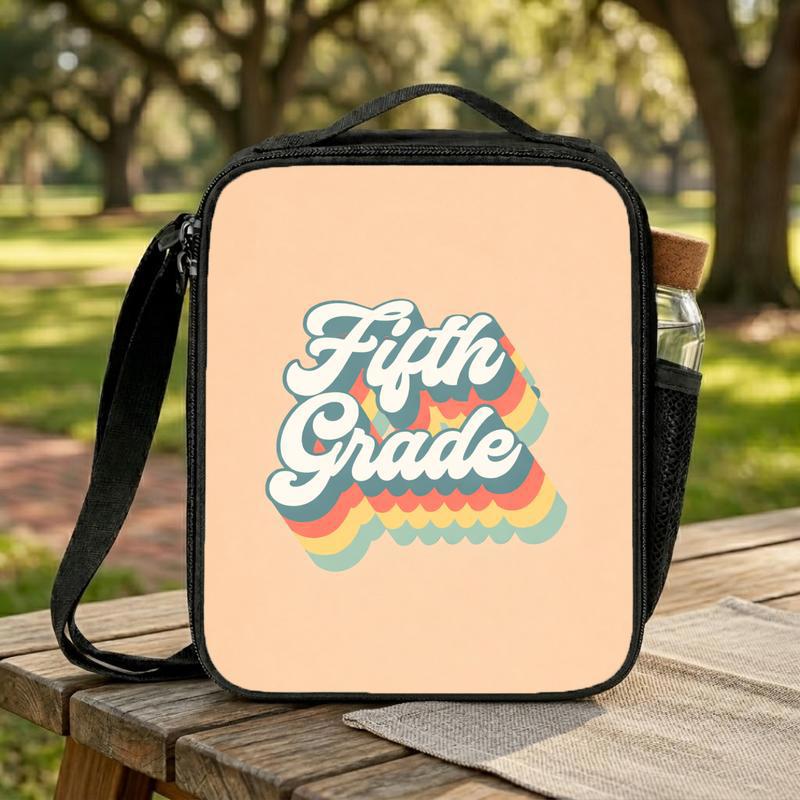 Retro Rainbow Grade Level Lunch Bag - Elementary School Style Lunch Box Bag Retro Rainbow Grade Level Lunch Bag - Elementary School Style Lunch Box Bag