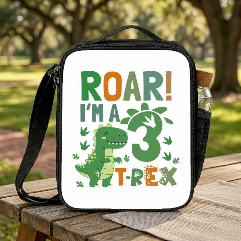 Roar I'm 3 T-Rex - Cute Dino Boys School Lunch Bag Lunch Box Bag Roar I'm 3 T-Rex - Cute Dino Boys School Lunch Bag Lunch Box Bag
