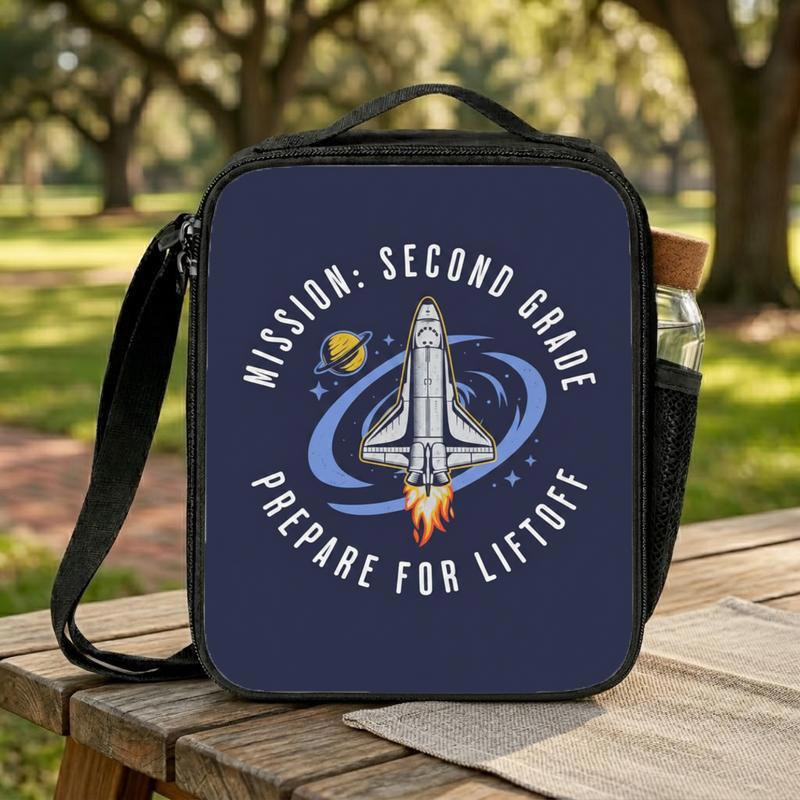 Rocket Lunch Bag Kids - Back To School Second Grade Fun Lunch Box Bag