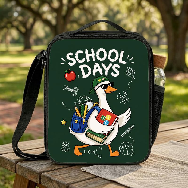 School Days Goose Lunch Bag - Cool Duck Back To School Kids Lunch Box Bag