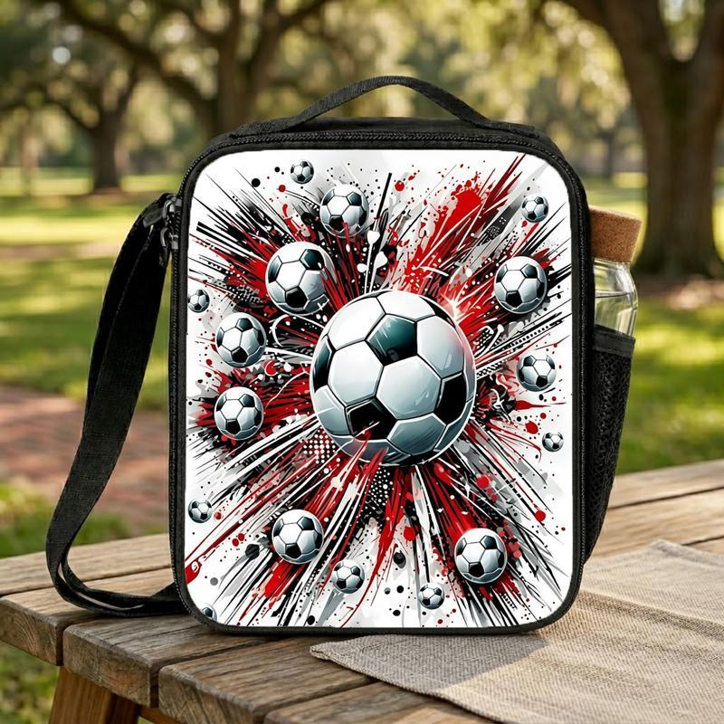 Soccer Graphic Lunch Bag - High Energy Sports Back To School Lunch Box Bag Soccer Graphic Lunch Bag - High Energy Sports Back To School Lunch Box Bag