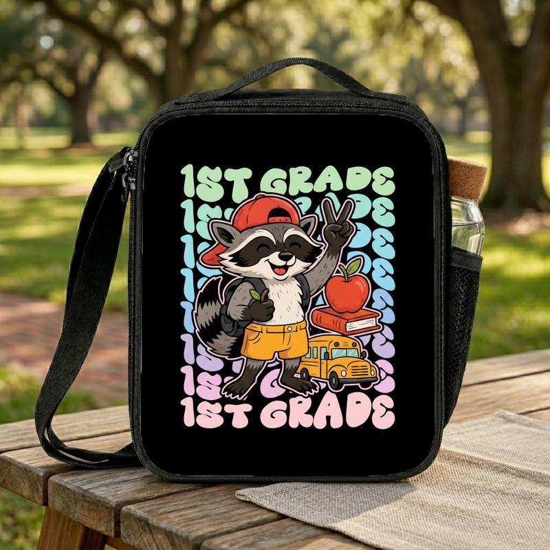 1st Grade Raccoon Lunch Bag - Kids Back To School Gift Lunch Box Bag 1st Grade Raccoon Lunch Bag - Kids Back To School Gift Lunch Box Bag
