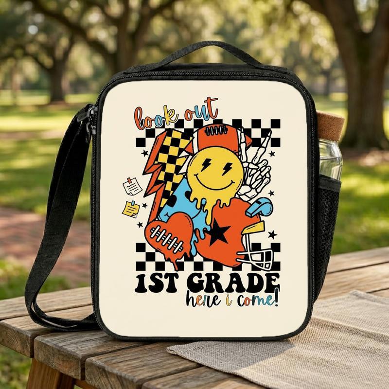 1st Grade Ready Rock N Roll Lunch Bag - Cool Back To School Style Lunch Box Bag 1st Grade Ready Rock N Roll Lunch Bag - Cool Back To School Style Lunch Box Bag