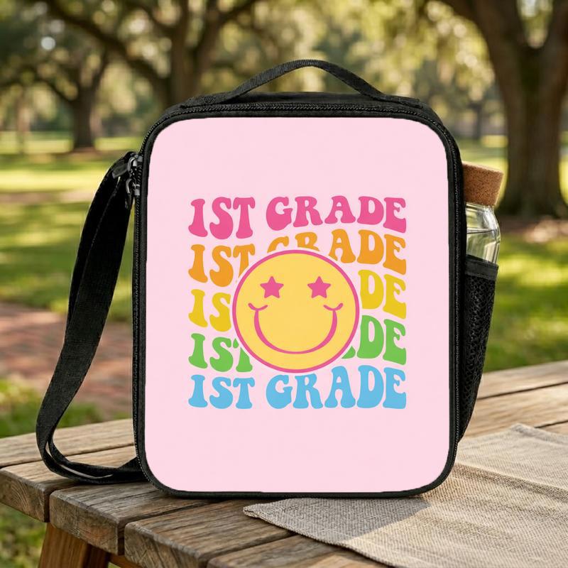 1st Grade Smiley Lunch Bag - Colorful Kids Back To School Lunch Box Bag 1st Grade Smiley Lunch Bag - Colorful Kids Back To School Lunch Box Bag