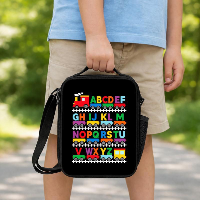 ABC Train Kids Lunch Bag - Alphabet Learning Back To School Lunch Box Bag