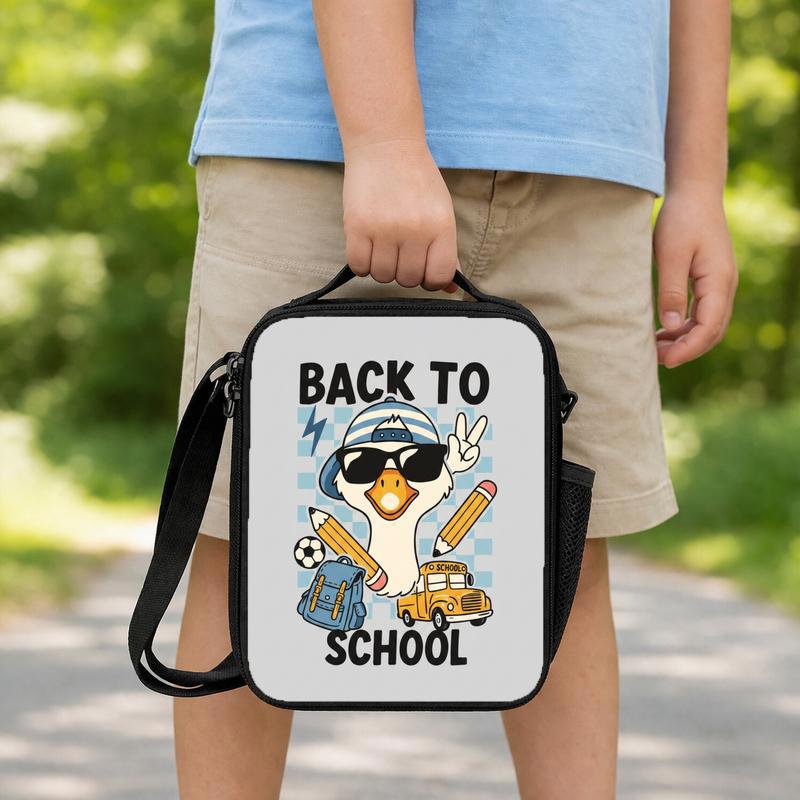 Back To School Goose Lunch Bag - Cool Kids School Lunch Box Bag Back To School Goose Lunch Bag - Cool Kids School Lunch Box Bag