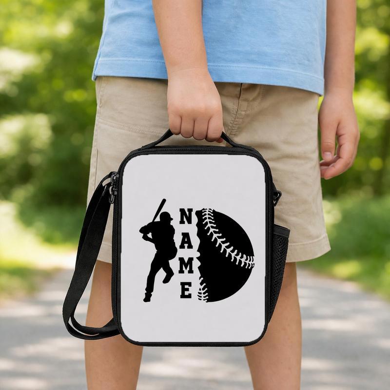 Baseball Silhouette Lunch Bag - Custom Name Kids Bag Lunch Box Bag Baseball Silhouette Lunch Bag - Custom Name Kids Bag Lunch Box Bag