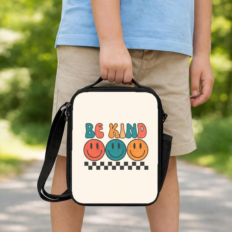 Be Kind Smiley Lunch Bag - Cute School Lunch For Kids Lunch Box Bag Be Kind Smiley Lunch Bag - Cute School Lunch For Kids Lunch Box Bag