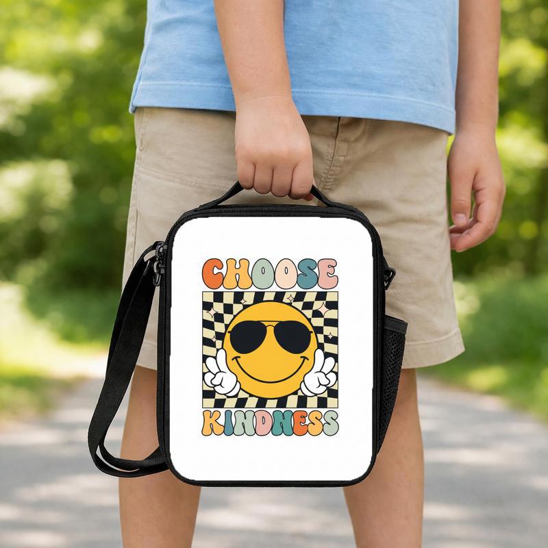 Choose Kindness Lunch Bag - Positive Smiley Kids Design Lunch Box Bag Choose Kindness Lunch Bag - Positive Smiley Kids Design Lunch Box Bag