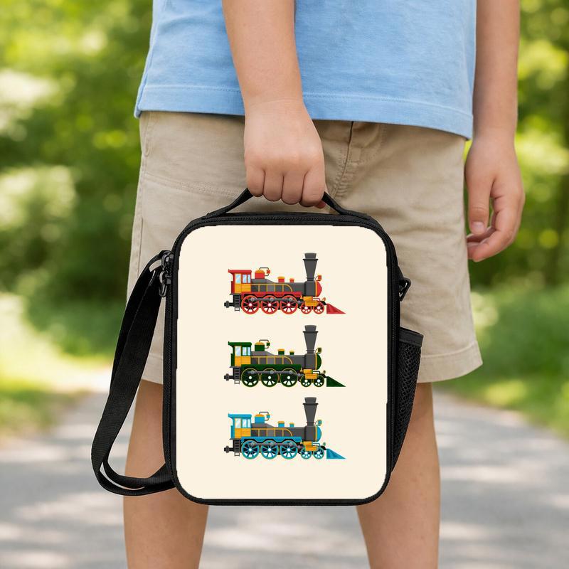 Classic Train Kids School Lunch Bag - Vintage Locomotive Bag Lunch Box Bag Classic Train Kids School Lunch Bag - Vintage Locomotive Bag Lunch Box Bag