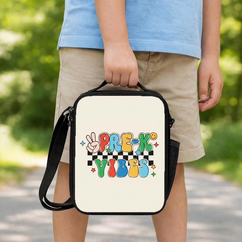 Colorful Pre-K Lunch Bag - Trendy Kids School Lunch Box Bag Colorful Pre-K Lunch Bag - Trendy Kids School Lunch Box Bag