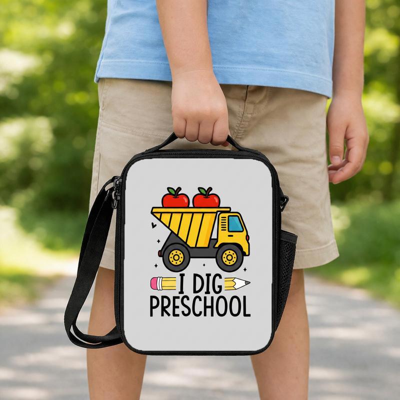 Construction Truck Lunch Bag For Kids - I Dig Preschool Lunch Box Bag Construction Truck Lunch Bag For Kids - I Dig Preschool Lunch Box Bag