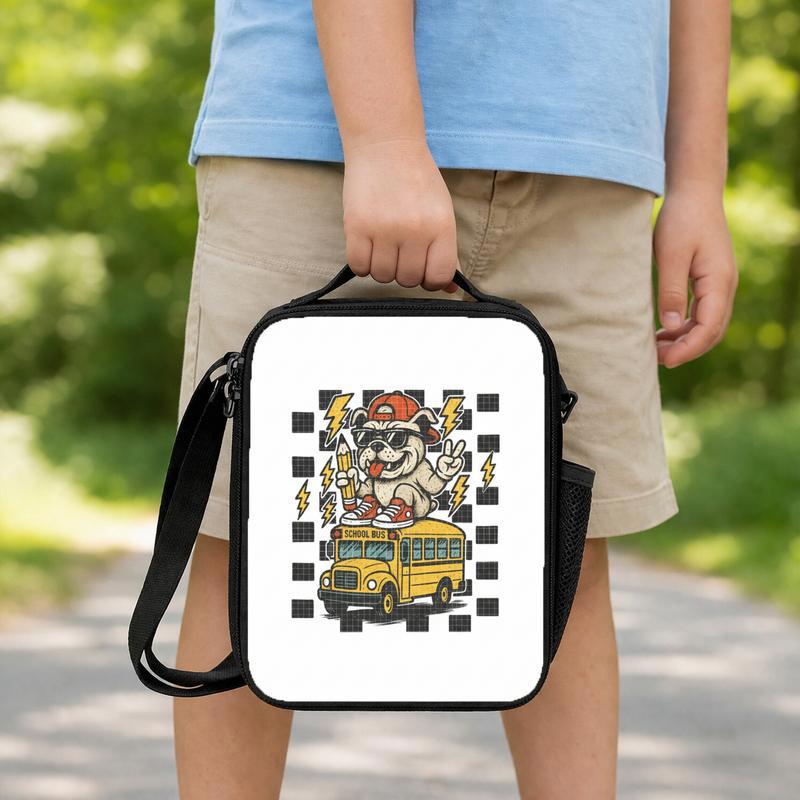 Cool Bulldog Back To School PNG _ Kids School Shirt Design Lunch Box Bag Cool Bulldog Back To School PNG _ Kids School Shirt Design Lunch Box Bag