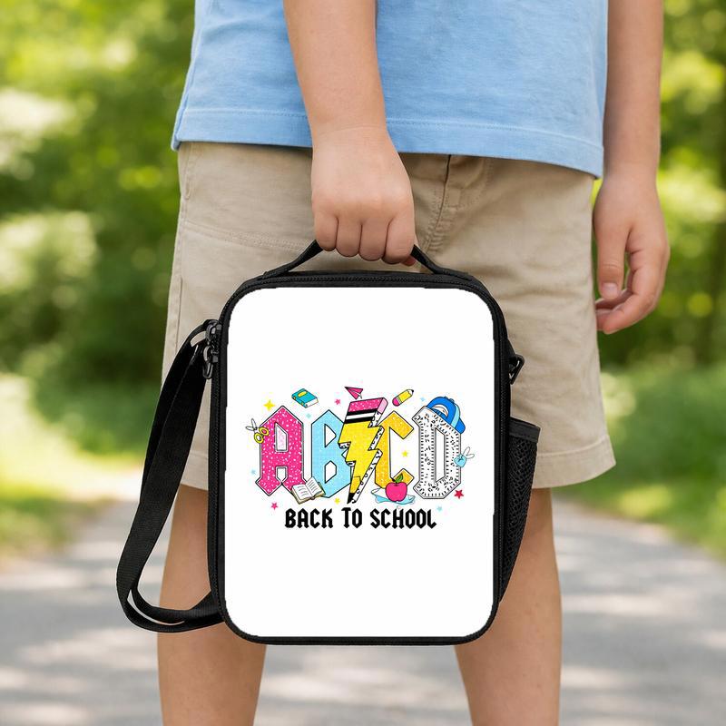 Cool Kids Lunch Bag - ABC Lightning Back To School Design Lunch Box Bag Cool Kids Lunch Bag - ABC Lightning Back To School Design Lunch Box Bag