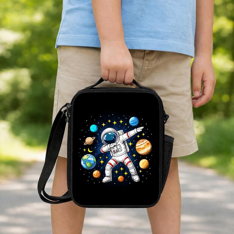 Cool Kids Lunch Bag Space Theme - Dabbing Astronaut Planets Lunch Box Bag Cool Kids Lunch Bag Space Theme - Dabbing Astronaut Planets Lunch Box Bag