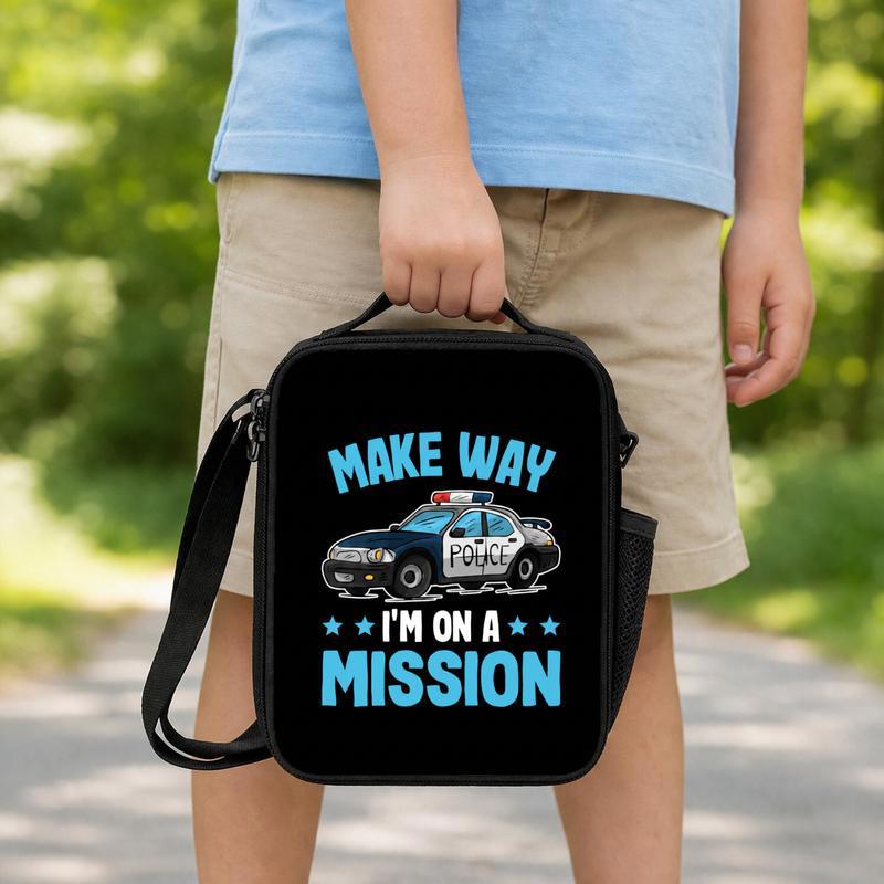 Cool Kids Police Car Lunch Bag - Make Way Mission Back To School Lunch Box Bag Cool Kids Police Car Lunch Bag - Make Way Mission Back To School Lunch Box Bag