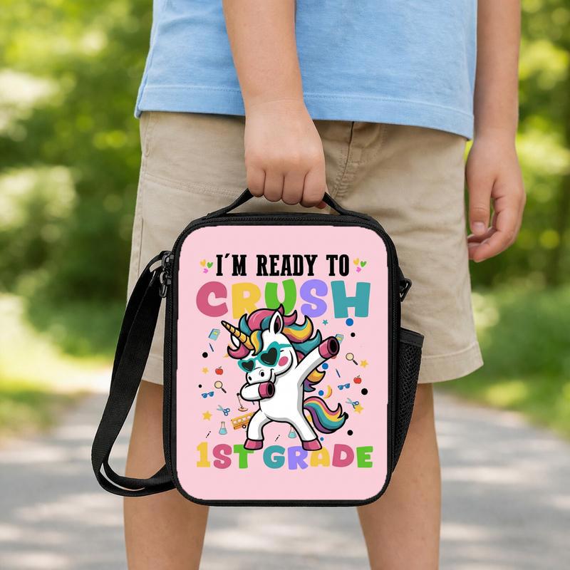 Crush First Grade Lunch Bag - Fun Unicorn Kids Style Lunch Box Bag Crush First Grade Lunch Bag - Fun Unicorn Kids Style Lunch Box Bag