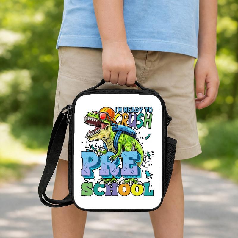 Custom Dinosaur Boys Lunch Bag - I'm Ready To Crush Preschool Lunch Box Bag Custom Dinosaur Boys Lunch Bag - I'm Ready To Crush Preschool Lunch Box Bag