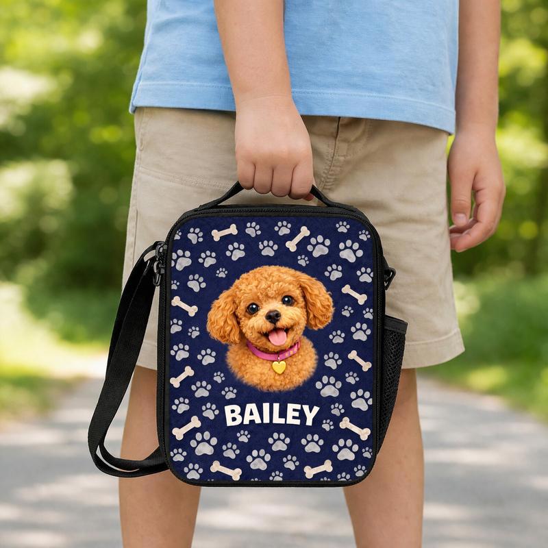 Custom Dog Portrait Lunch Box Bag