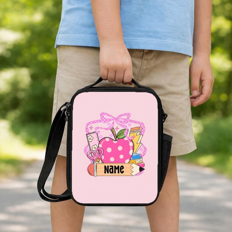 Custom Kids Name Back To School Shirt Shirt, Toddler Kid Kindergarten Shirt With Name, First Day Of School Shirt, Pencil Kids Name Shirt Lunch Box Bag