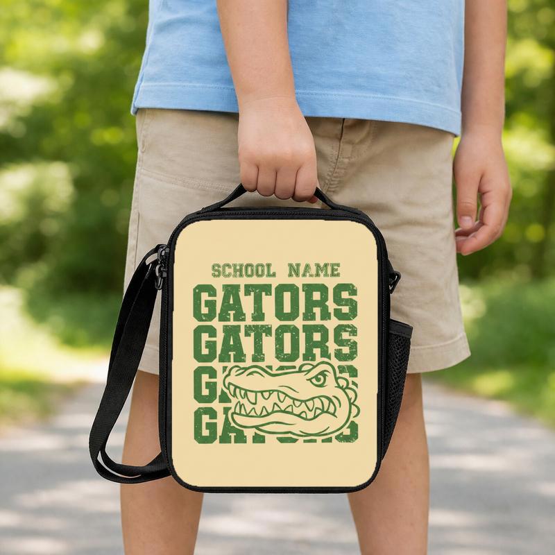 Custom Middle School Mascot Lunch Bag - School Spirit Style Lunch Box Bag