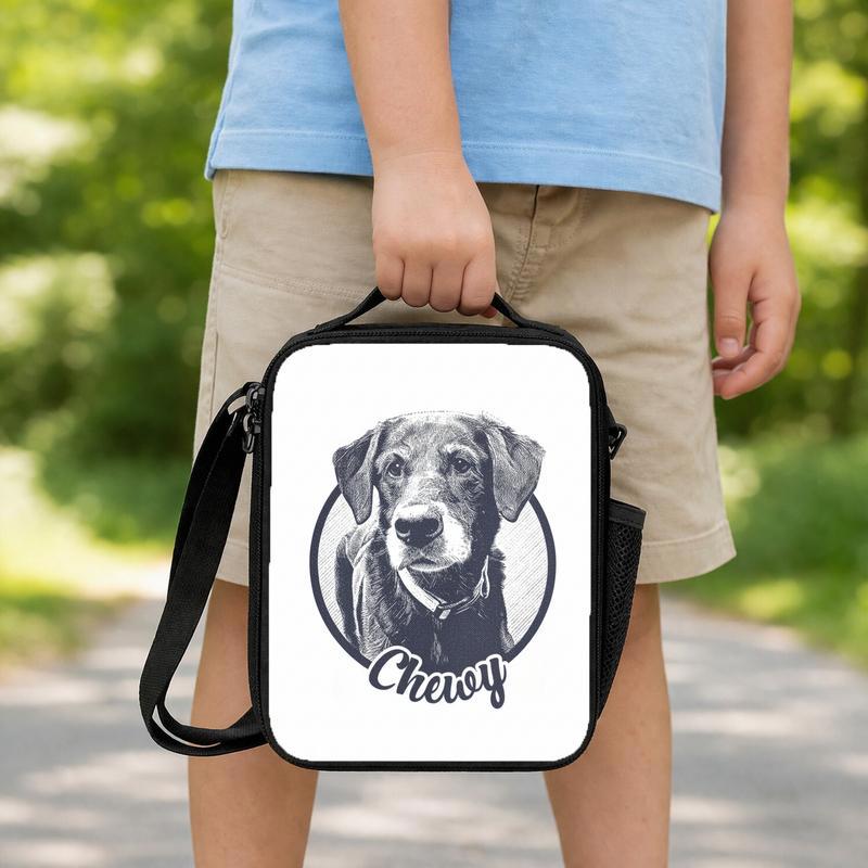 Custom Pet Portrait T-Shirt_ Personalized Dog Cat Photo Keepsake Tee Memorial Gift For Pet Lover Lunch Box Bag Custom Pet Portrait T-Shirt_ Personalized Dog Cat Photo Keepsake Tee Memorial Gift For Pet Lover Lunch Box Bag