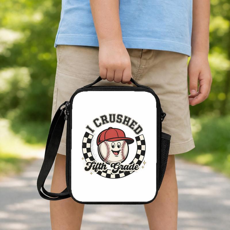 Cute Baseball Lunch Bag - Back To School Cartoon Kids Sport Lunch Box Bag