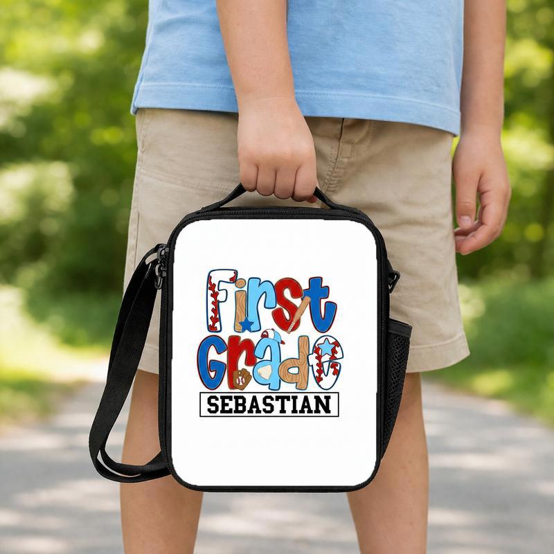 Cute First Grade Lunch Bag - Name Personalized Kids Bag Lunch Box Bag Cute First Grade Lunch Bag - Name Personalized Kids Bag Lunch Box Bag