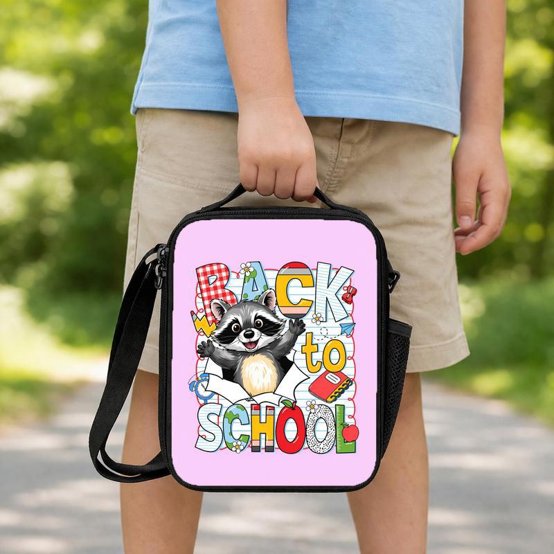 Cute Raccoon Lunch Bag - Kids Back To School Lunch Box Bag
